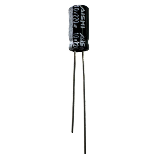 Elektrolytický kondenzátor AISHI 220uF/10V 5x11mm 20%