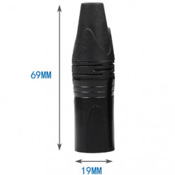 Konektor XLR 3 piny samec černý NC3MXX