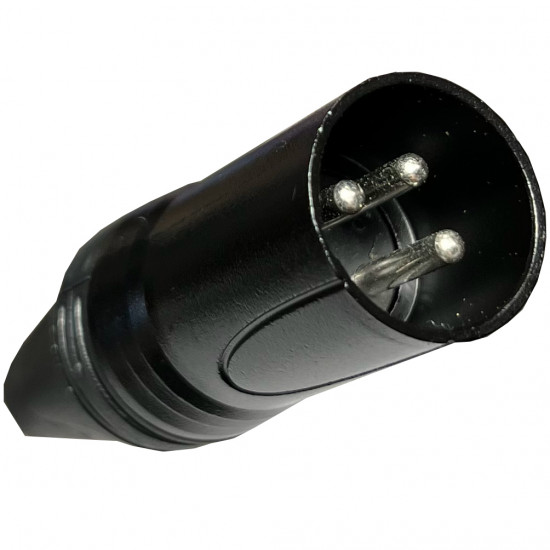 Konektor XLR 3 piny samec černý NC3MXX