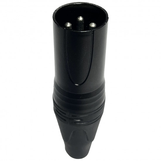 Konektor XLR 3 piny samec černý NC3MXX