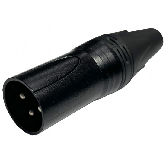 Konektor XLR 3 piny samec černý NC3MXX