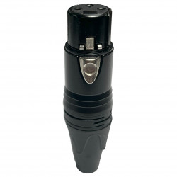 Konektor XLR 3 piny samice černý NC3MXX