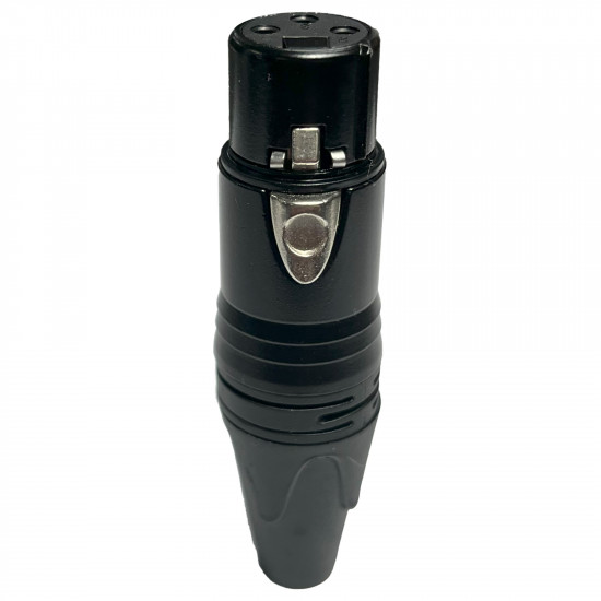 Konektor XLR 3 piny samice černý NC3MXX