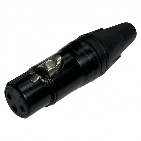 Konektor XLR 3 piny samice černý NC3MXX