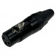 Konektor XLR 3 piny samice černý NC3MXX