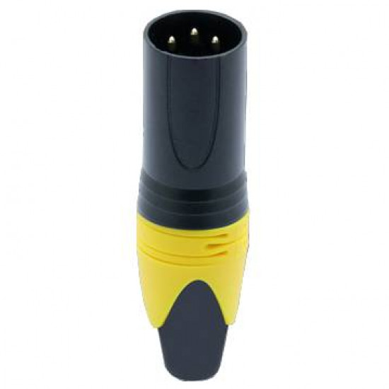Konektor XLR 3 piny samec žlutý D1001