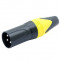 Konektor XLR 3 piny samec žlutý D1001