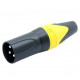 Konektor XLR 3 piny samec žlutý D1001