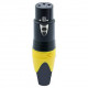 Konektor XLR 3 piny samice žlutá D1001