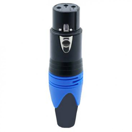 Konektor XLR 3 piny samice modrá D1001