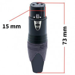Konektor XLR 3 piny samice zelená D1001
