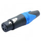 Konektor XLR 3 piny samice modrá D1001