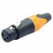 Konektor XLR 3 piny samice oranžová D1001