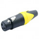 Konektor XLR 3 piny samice žlutá D1001
