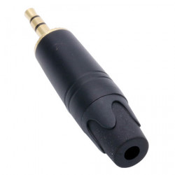 Audio konektor jack 3.5mm TC211 stereo vidlice samec pozlacený černý