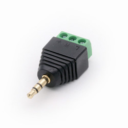 Audio konektor jack 3.5mm stereo vidlice samec se svorkovnicí