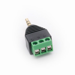 Audio konektor jack 3.5mm stereo vidlice samec se svorkovnicí