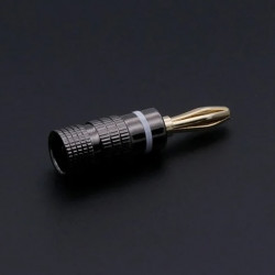 Banánek 4mm R L1007 bílý pozlacený šroubovací