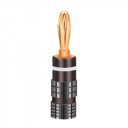 Banánek 4mm R L1007 bílý pozlacený šroubovací