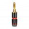 Banánek 4mm R L1013 červený pozlacený šroubovací