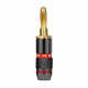 Banánek 4mm R L1013 červený pozlacený šroubovací