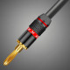 Banánek 4mm R L1013 červený pozlacený šroubovací