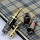 Banánek 4mm R L1013 černý pozlacený šroubovací