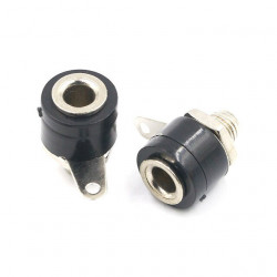 Zdířka na banánek panelová 4mm mini černá