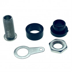 Zdířka na banánek panelová 4mm mini černá