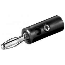 Banánek 4mm černý, šroubovací