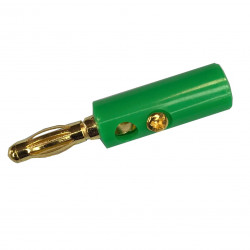 Banánek pozlacený 4mm zelený, šroubovací