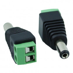 Napájecí konektor DC 5.5/2.1mm se svorkovnicí - samec