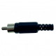 Konektor RCA CINCH černý vidlice samec RP-405B