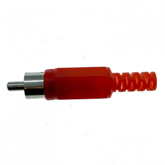 Konektor RCA CINCH červený vidlice samec RP-405R