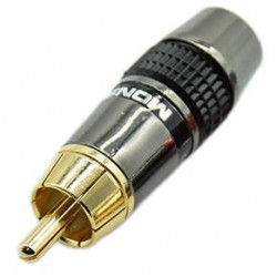 Konektor Monster Cable RCA CINCH černý vidlice samec pozlacený