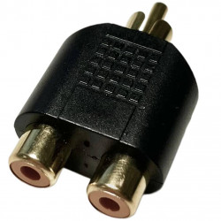 Audio adaptér rozdvojka 1x RCA Cinch samec na 2x RCA Cinch samice pozlacený