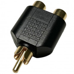 Audio adaptér rozdvojka 1x RCA Cinch samec na 2x RCA Cinch samice pozlacený