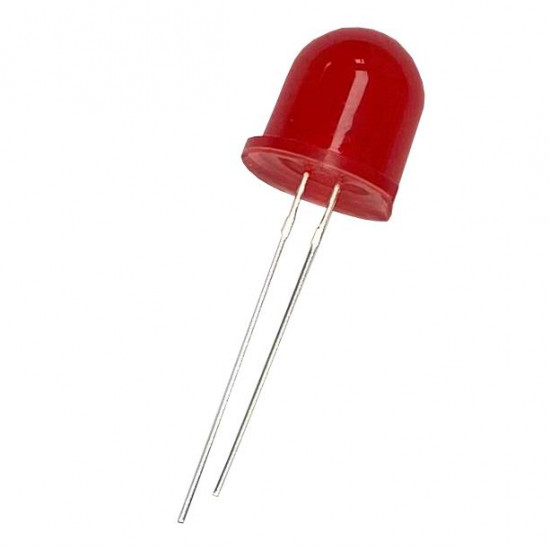 LED dioda kulatá 12mm difuzní, červená