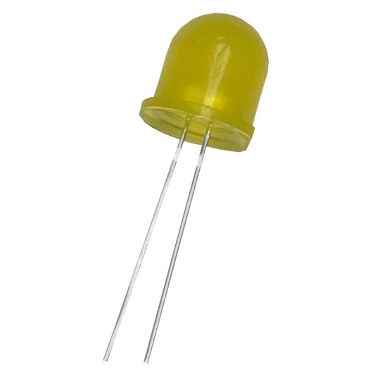 LED dioda kulatá 12mm difuzní, žlutá