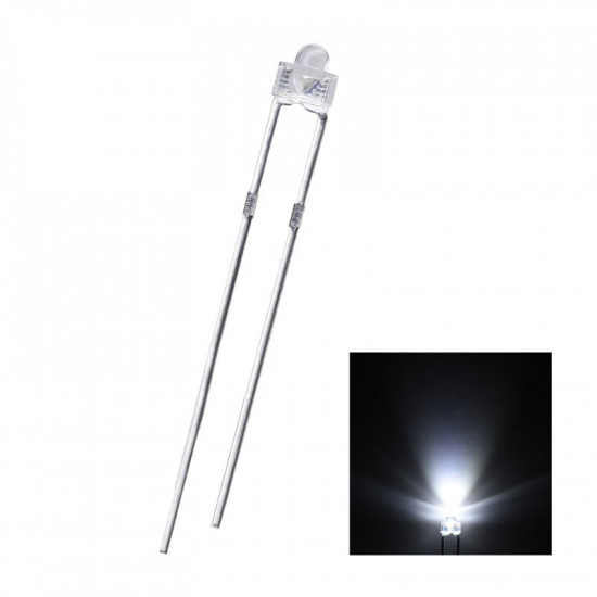 LED dioda kulatá 1.8mm, bílá