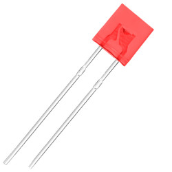LED dioda obdélníková 2x3x4mm, červená