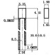 LED dioda obdélníková 2x3x4mm, zelená