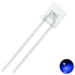 LED dioda obdélníková 2x3x4mm, modrá