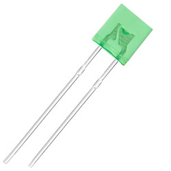 LED dioda obdélníková 2x3x4mm, zelená