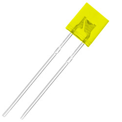 LED dioda obdélníková 2x3x4mm, žlutá