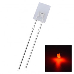 LED dioda obdélníková 2x5x7mm, červená difuzní