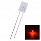 LED dioda obdélníková 2x5x7mm, červená difuzní