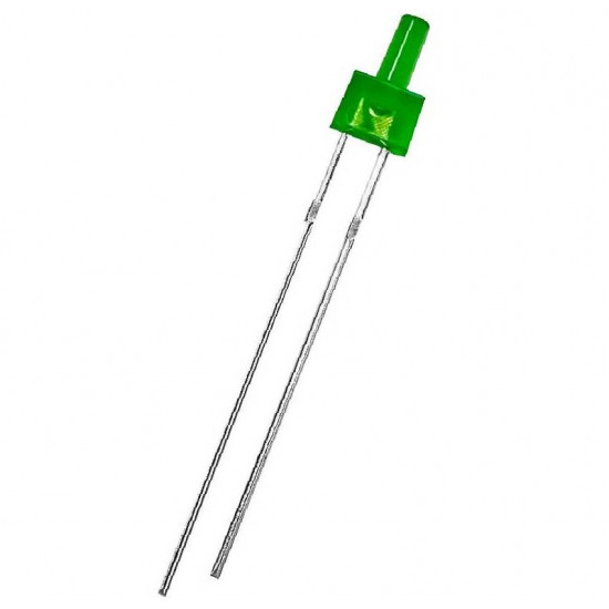 LED dioda plochá 2mm, zelená