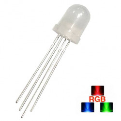 LED dioda kulatá inteligentní WS2811-F8 8mm, RGB difuzní