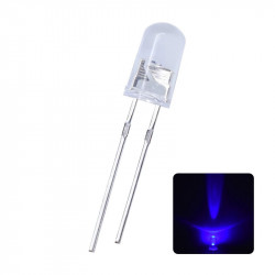 LED dioda kulatá 5mm, modrá blikající